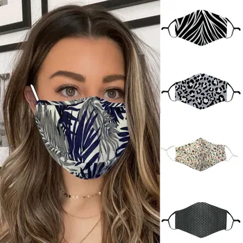 

Adult Floral Print Leisure Windproof Face Mask Reusable Washable Mouth Mask Cloth Mouth Cover Face Shield Breathable mondmaskers