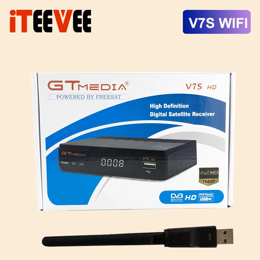 1 шт. Gtmedia V7S HD DVB S2 спутниковый ТВ приемник Youtube Power VU CCam Newcamd не поддерживает TV Free SAT