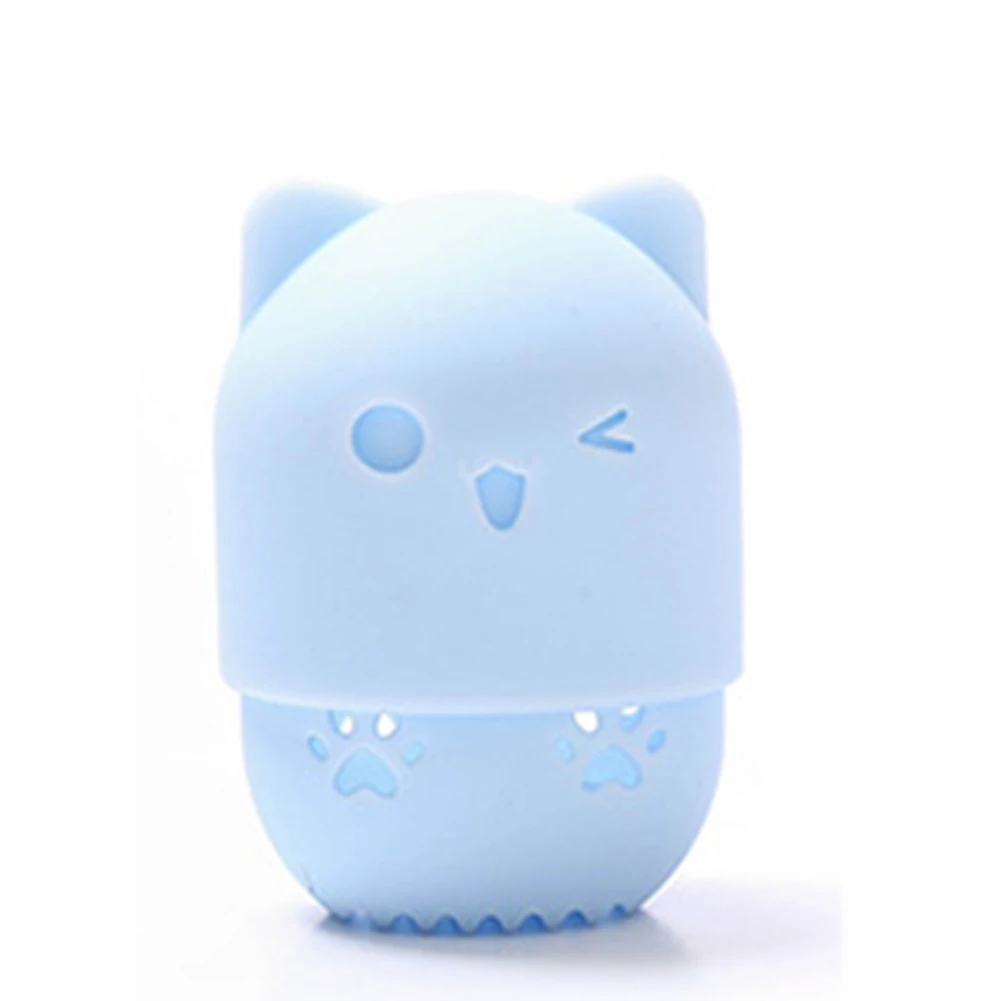 light blue Красивый ящик для хранения яиц пыленепроницаемый силикагель портативный дышащий макияж инструменты - Цвет: light blue