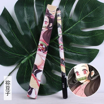 

Anime Demon Slayer Kimetsu No Yaiba Gel Pen Kamado Tanjirou Nezuko Ballpoint Pen 0.5 Black Refill Pens Writing Supplies