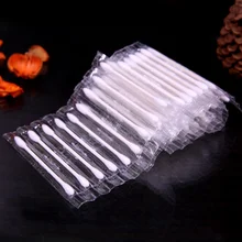 100 шт Одноразовые двухсторонние ватные палочки косметические инструменты индивидуально упакованные для переносных путешествий Горячая 7,8x0,5 см