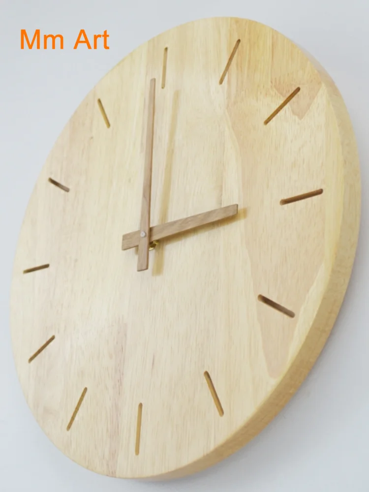 

Simple Wood Wall Clock Living Room round Creative Modern Fashion Clock Nordic