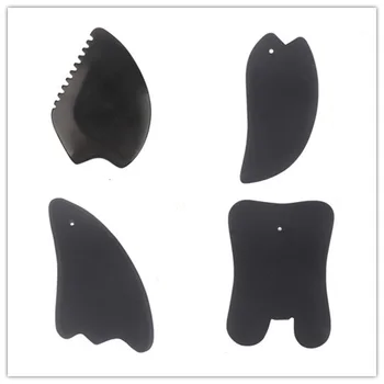 

1PCS Black Bian Stone Handheld SPA Acupuncture Full Body Scraping Guasha Board Self Massage Tool Alleviate Pain And Fatigue
