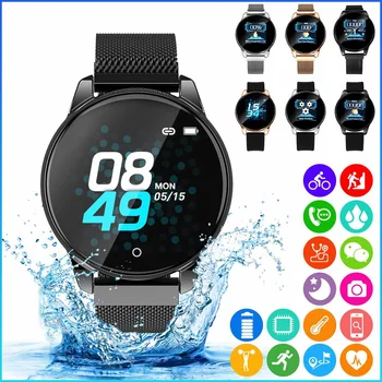 

Smart Watch Silicone/Steel Band bluetooth Watch Automatic Detection Blood Pressure Waterproof IP67 1.3inch IPS Color Screen
