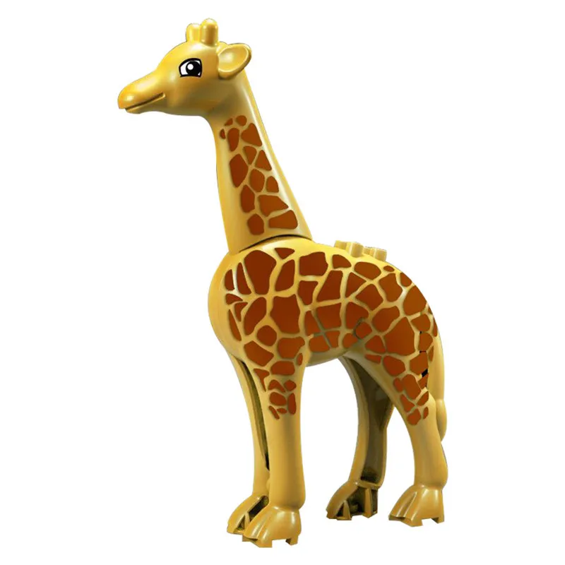 

Animal Series Building Blocks Cow Shark Crocodile Panther Playmobile Animals Action Bricks Friends Toys