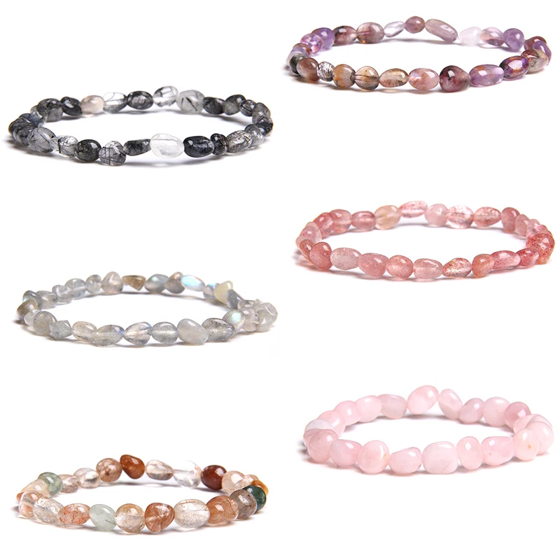 Ruberthen AA Grade Sunstone Bracelet Women`s Energy Balance Bracelet Mini Gem Stone Yoga Bracelet