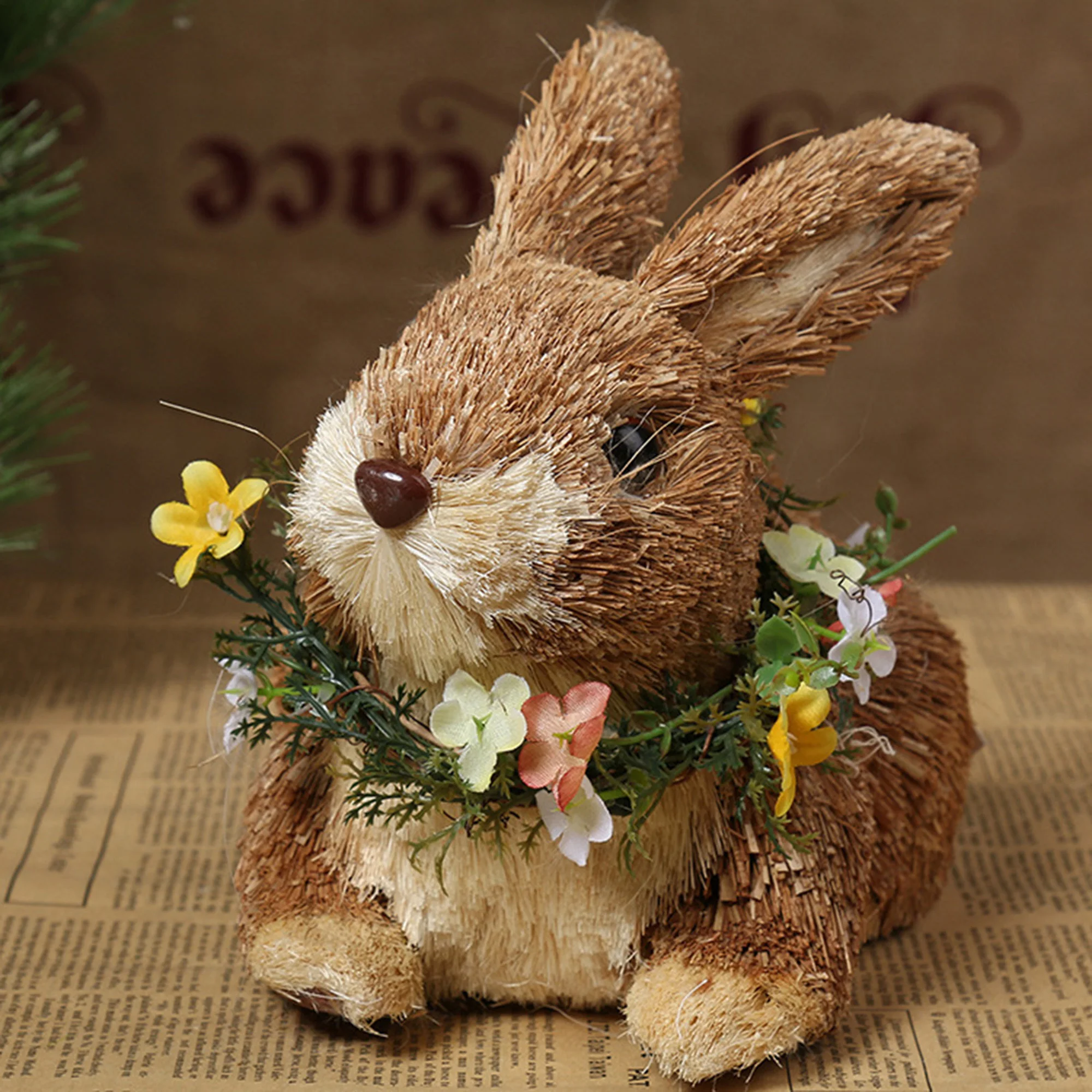 Craft Supplies & Tools Home & Hobby Straw rabbit Floral Arranging etna