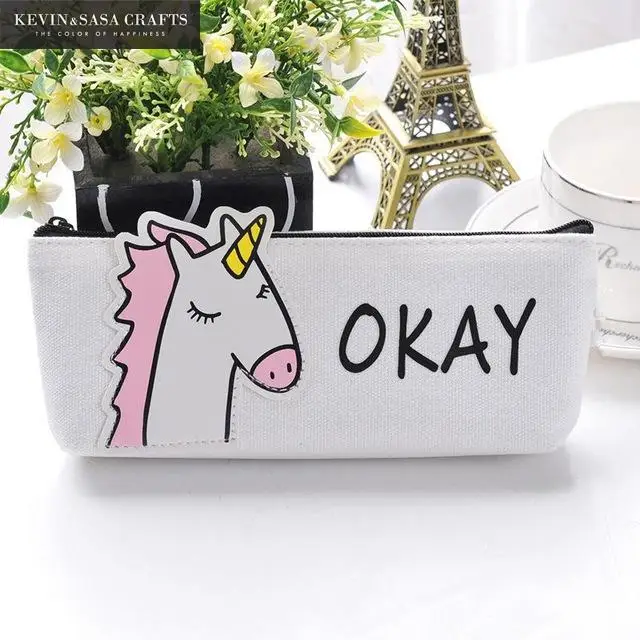 

Unicorn Pencil Case Fabric School Supplies Bts Stationery Gift School Cute Pencil Box Pencilcase Pencil Bag School Supply Tool