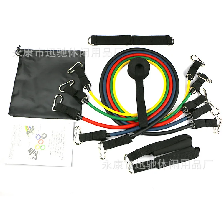 

Fitness Equipment Hairband Tension Band Elastic String Strength Training Latex A- line Damper 11 Pieces Chest Expander