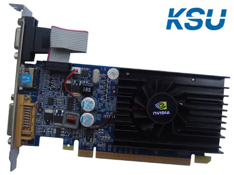 Высококачественная видеокарта nVIDIA GeForce GT210 PCI 1 Гб 64 бит DDR3 VGA/DVI PCI