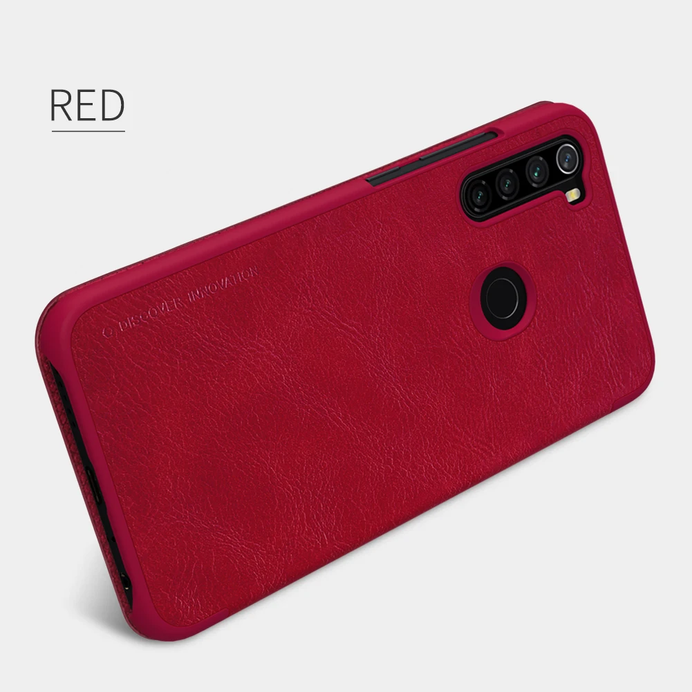 Кожаный чехол Nillkin для Xiaomi Redmi Note 8 Qin серии Флип-Чехлы Роскошные чехлы для телефонов задняя крышка