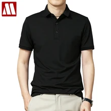 Мужская Однотонная рубашка поло мужские рубашки поло с коротким рукавом бренд mydbsh Повседневная дышащая летняя новая мужская рубашка-Поло Плюс размер XXXL