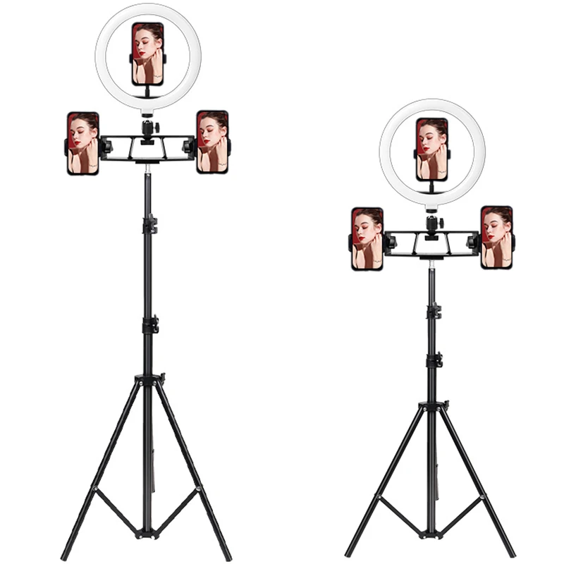 Anel de Luz Led para Selfie 26cm Suporte para Celular Transmissão de Bluetooth Fotografia Iluminação Tripé Suporte para Vídeos do Youtube - Image 2