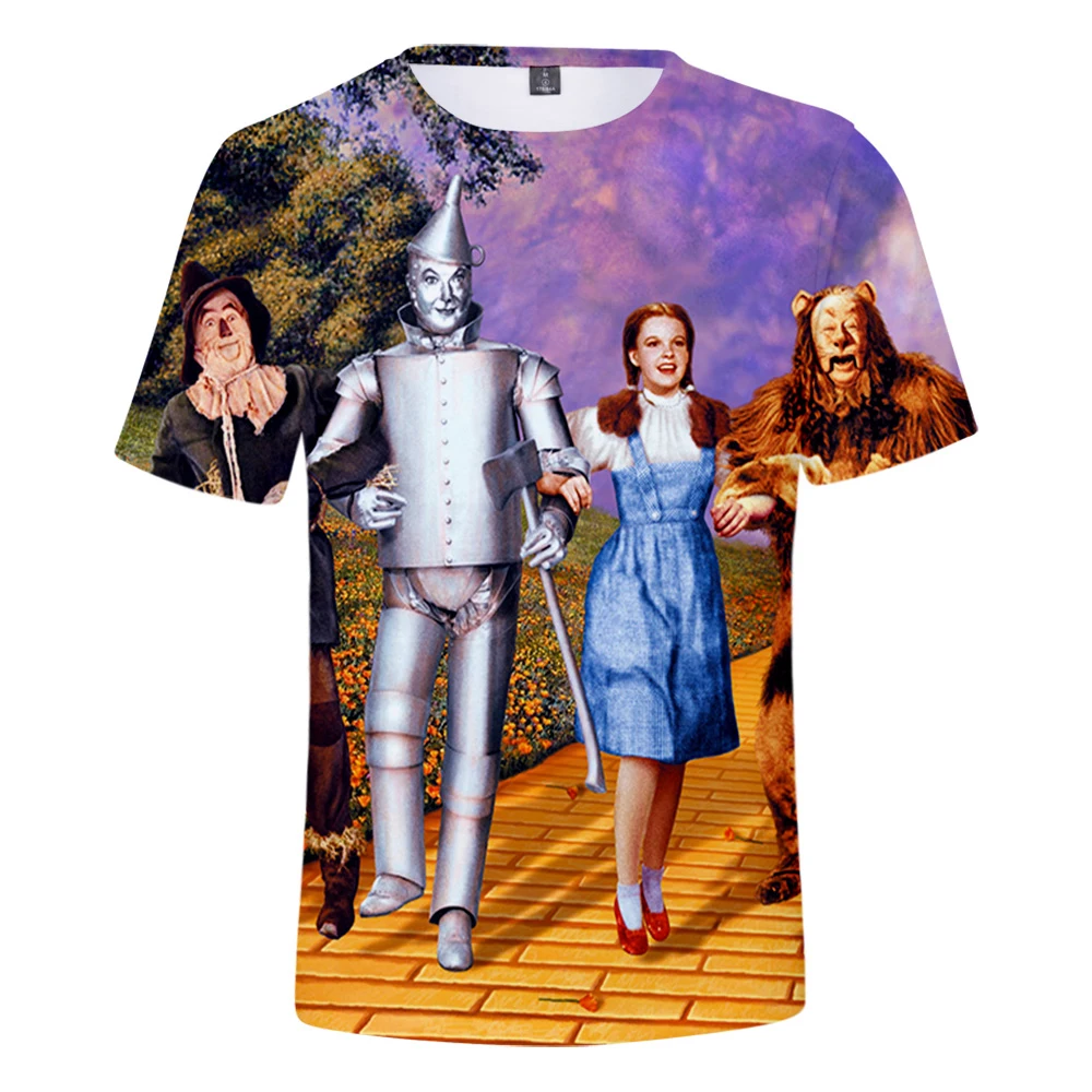 Movie The Wizard of Oz 3D Print Short T shirt Men/Women Unisex Harajuku Hip Hop Short Sleeve T-shirt O Neck Casual Cool streetwear
