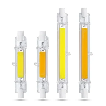 

LED R7S Glass Tube 118mm 78mm dimmable Replace halogen lamp cob 220V 230V Energy saving powerful R7S led bulb White Warm White