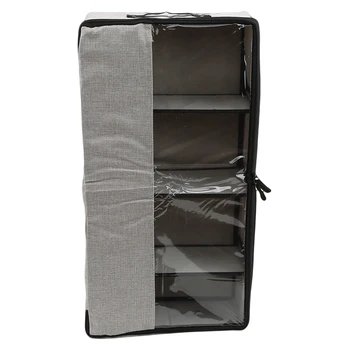 

Grid Shoe Box Thick Fabric Transparent Shoe Box Dust-proof Shoe Cabinet Wardrobe Closet home Storage Tool Foldable