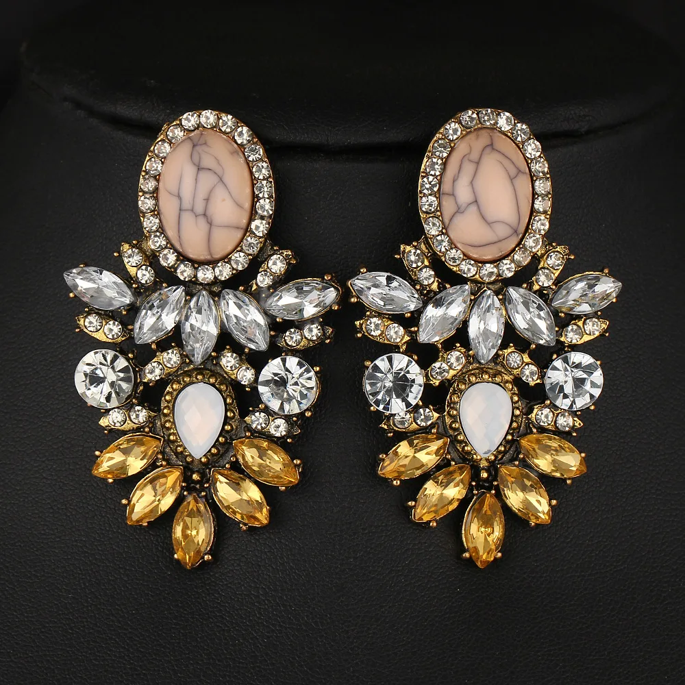 крупные винтажные серьги