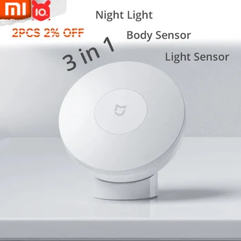 

Xiaomi Mijia Smart Home Night Light 2 Bluetooth Ver Human Motion & Light Sensor 3-in-1 Magnetic Dock 360 Rotation Ready-to-Go
