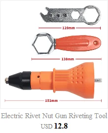 Электрический заклепки пистолет-гайка заклепочный инструмент беспроводные клепки адаптер для сверла вставить гайка инструмент