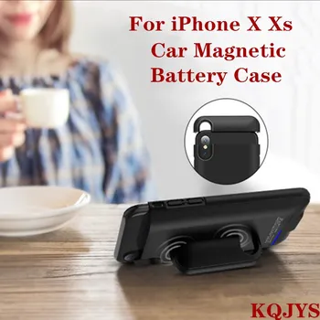 

KQJYS Car Magnetic Battery Charger Cases For iPhone X Xs Backup Power Bank Holder Cover 4000mAh External Battery Charging Case