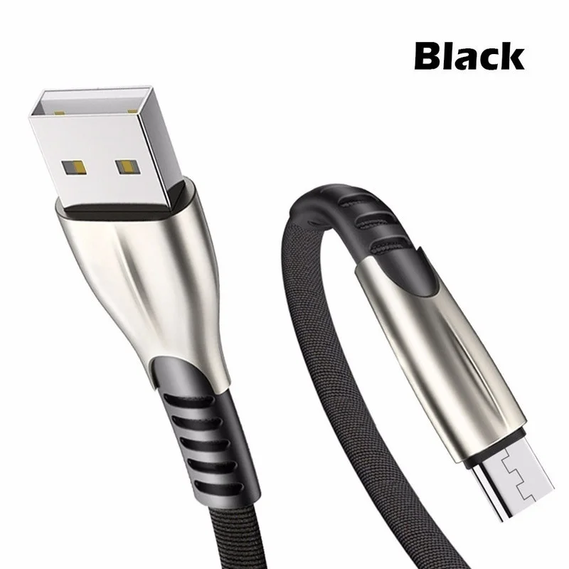 Black Usb type-C кабель для быстрой зарядки usb c для samsung S9 S8 Note 9 huawei P20 кабель для передачи данных type-c зарядное устройство для телефона Xiaomi pocophone F1 - Цвет: Black