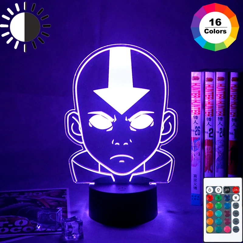 

3d Night Light Avatar The Last Airbender for Kid Child Bedroom Decor Nightlight The Legend of Aang Figure Desk 3d Desk Lamp Gift