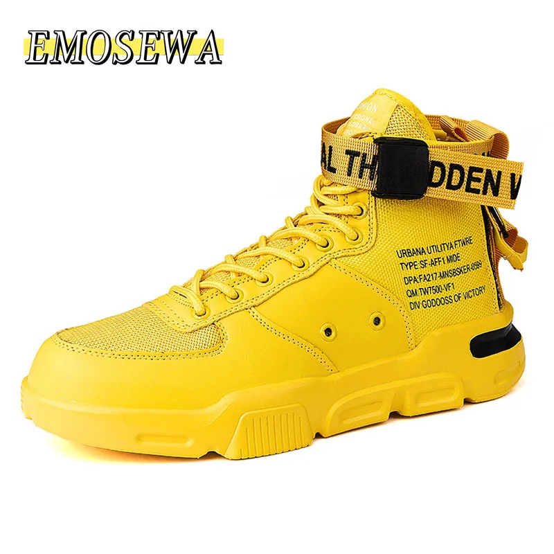 

Hot Sale Men's High Top Fashion Sneakers Trend Comfortable Man Casual Shoes Hip Hop Hasp Outdoor Non-slip Breathable Men Shoes