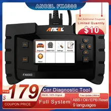 Ancel-escáner automotriz FX4000 OBD2, lector de código completo profesional, diagnóstico automático, aceite ABS, EPB OBD 2, herramienta de diagnóstico de coche