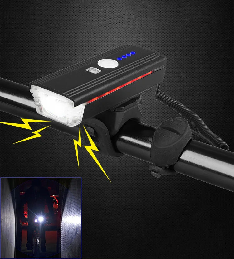 USB перезаряжаемая велосипедная Ночная велосипедная безопасная Передняя световая лампа для демонтажа