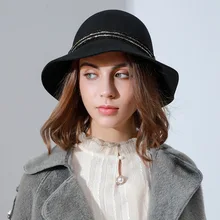 

2022 Australian Wool In Europe And The Contracted Leisure Wool Metal Buckles Decorated Hats Japanese Basin Of Western Style Hats