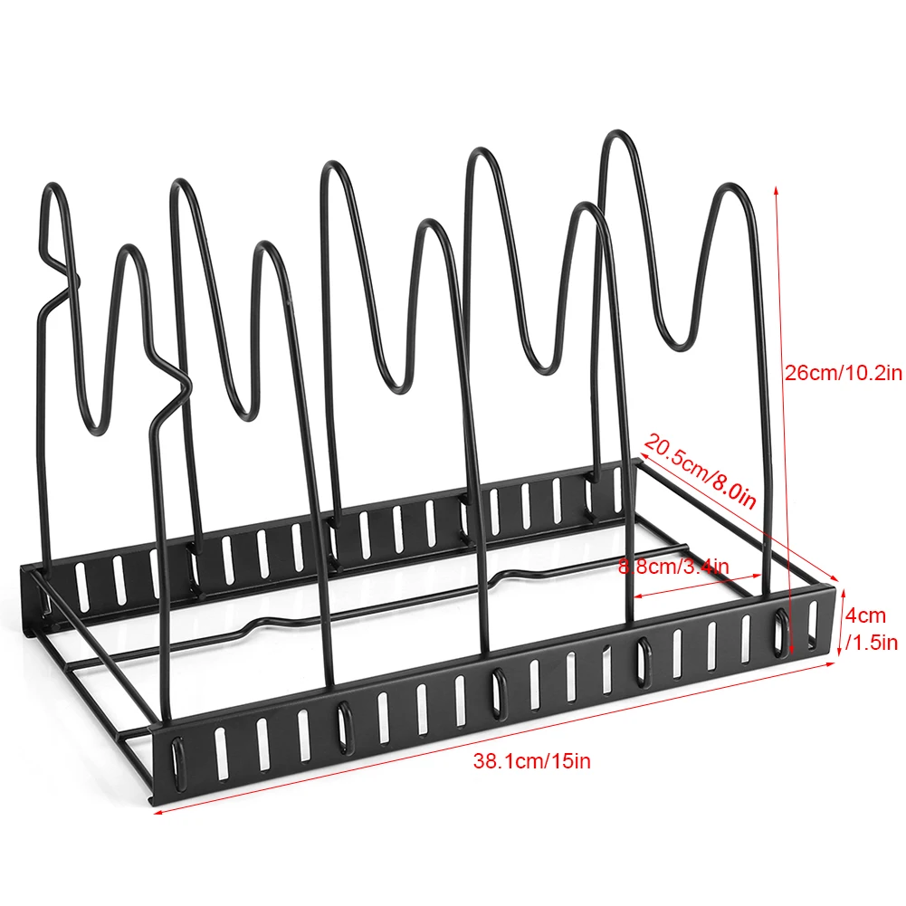 Многоуровневый регулируемая полка кастрюля, Сковорода Крышкой стеллаж для хранения Организатор кухонная посуда подставка держатель многофункциональный Органайзеры