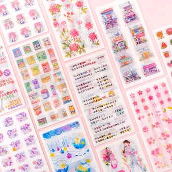 

6 pcs/lot Cartoon Unicorn Flower Sticker Cute Plant Decoration DIY Diary Scrapbooking Label Stickers Stationery gift
