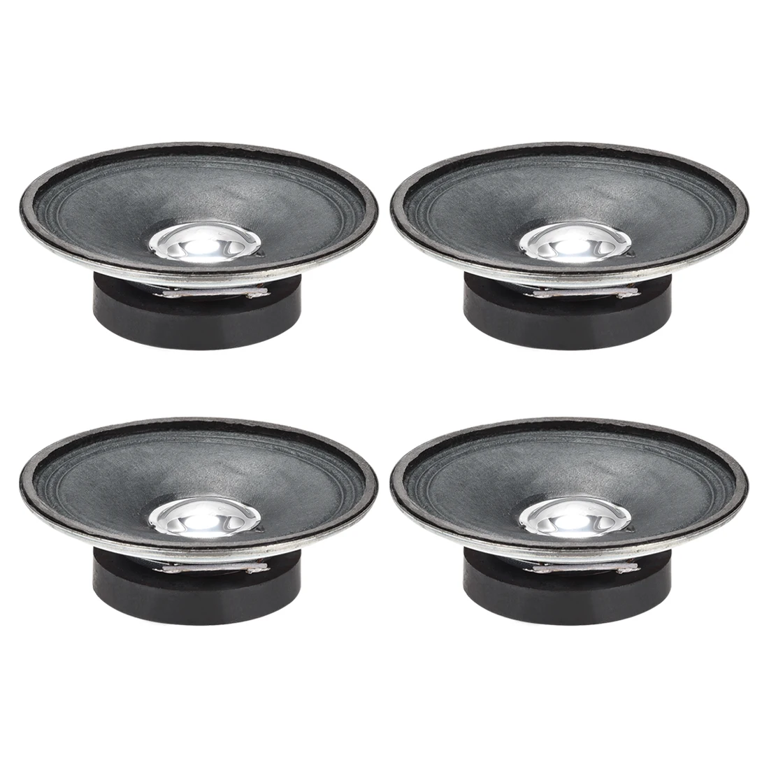 

uxcell 4pcs 5W 4 Ohm DIY Magnetic Speaker 77mm Round-shape Replacement Loudspeaker for Home Audio-Visual Equipment