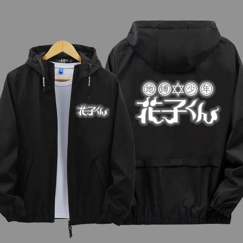 

TV Animation Toilet-Bound Hanako-kun Hoodies Printed Luminous Zip Up Outwear Spring Autumn Long Sleeves Coat Yugi Amane