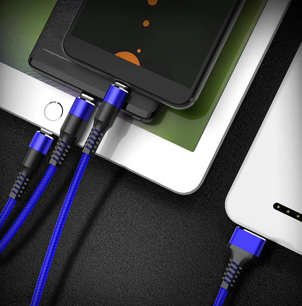 3 в 1 USB кабель для смартфона 2.5A Быстрая зарядка Micro usb кабель для type C iOS зарядное устройство для Android шнур нейлоновый провод