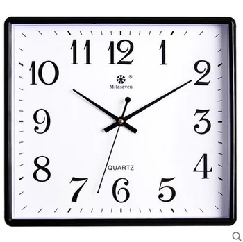 

Square Black Silent Wall Clock Modern Design Living Room Creative Wall Electronic Quartz Watch Mechanism Horloge Murale SC147
