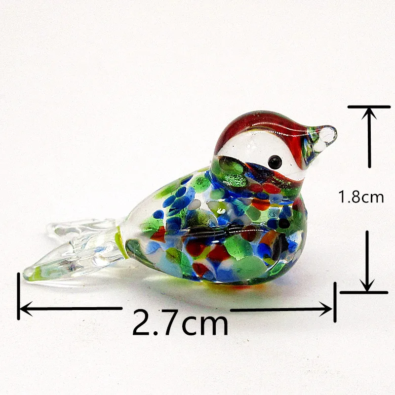 Art & Collectibles Vintage Micro Glass Bird Figurine Vintage Mini Bird