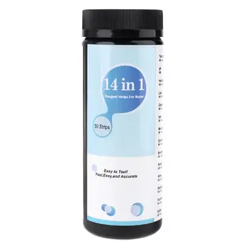 

50 Strips 14 in 1 Water Test Strips Swimming Pool Spa Reagent Strips for Water pH Chlorine Alkalinity Bromine Hardness