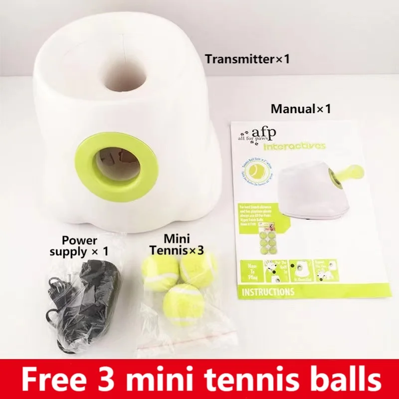 Dog Pet Toy Tennis Launcher Dog Interactive Automatic Ball Launcher Pet Ball Throwing Device 3/6/9m Training