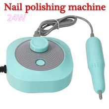25000 об/мин 24 Вт полирование шлифование инструмент для дизайна ногтей одна машина пилка для ногтей вложение маленький Маникюр Электрический инструмент дрель для ногтей