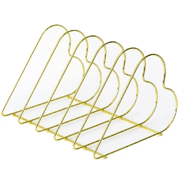 

Metal Bookshelf Bookends Book Support Stand Desk Organizer Storage Holder