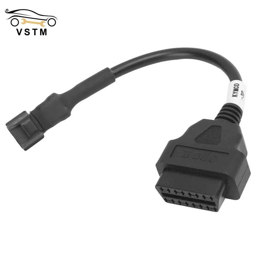 New OBD2 Diagnostic Cable Good-ConducOBD2 Diagnostic Cable Good-Conductivity Motorcycle Accessories Replacement for KYMCO 3Pin