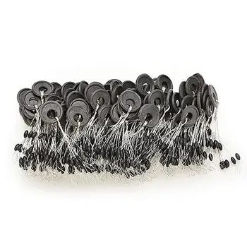 

100 Pcs Float Black Rubber Stopper Oval Space Bean Fishing Bobber Stopper Float Oval Beans Space Fishing Line Tackle Accessories