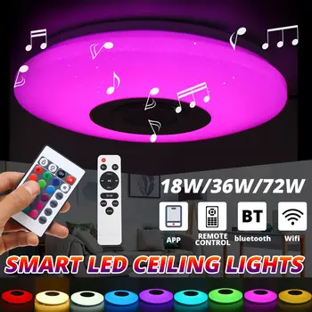 

72W 36W 18W Music RGB Led Ceiling Light Dimmable Starlight led light APP bluetooth Ceiling Lamp Remote Control Indoor Lighting