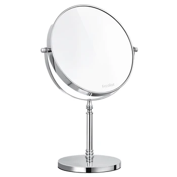 

8 Inch Double-sided Rustproof Mirror Easy Cleaning Clear 360°Rotation Tabletop Cosmatic Mirror for Makeup