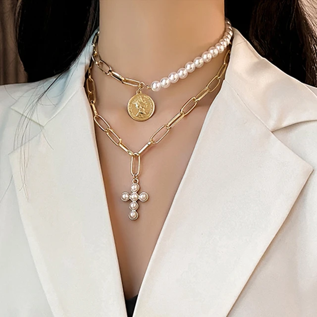 Coin Cross Necklace – Long Lost Jewelry