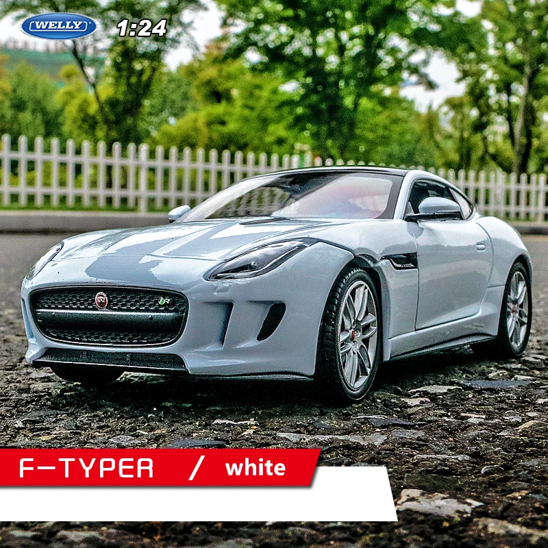 Welly 1:24 Jaguar F-PACE модель автомобиля из сплава Модель автомобиля украшение автомобиля коллекция Подарочная игрушка Литье под давлением модель игрушка для мальчиков - Цвет: F-TYPER