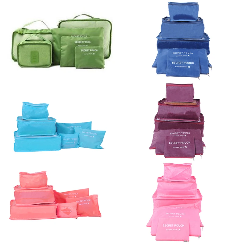 WENYUJH путешествия 6 комплектов Упаковка кубики с обувной сумкой-компрессионный дорожный Багаж для мужчин и женщин багажная Складная Сумка