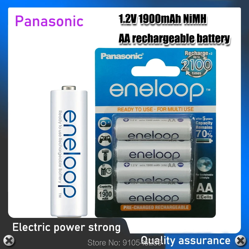 Аккумуляторная батарея Panasonic Eneloop 100% оригинальная AA в 1 2 мАч предварительно