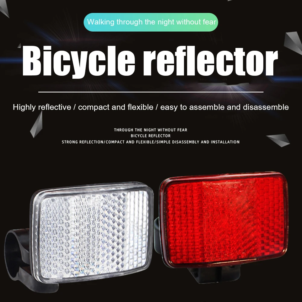 Bicycle Front Rear Reflector Bike Reflective Len Cycling Safety Accessories 